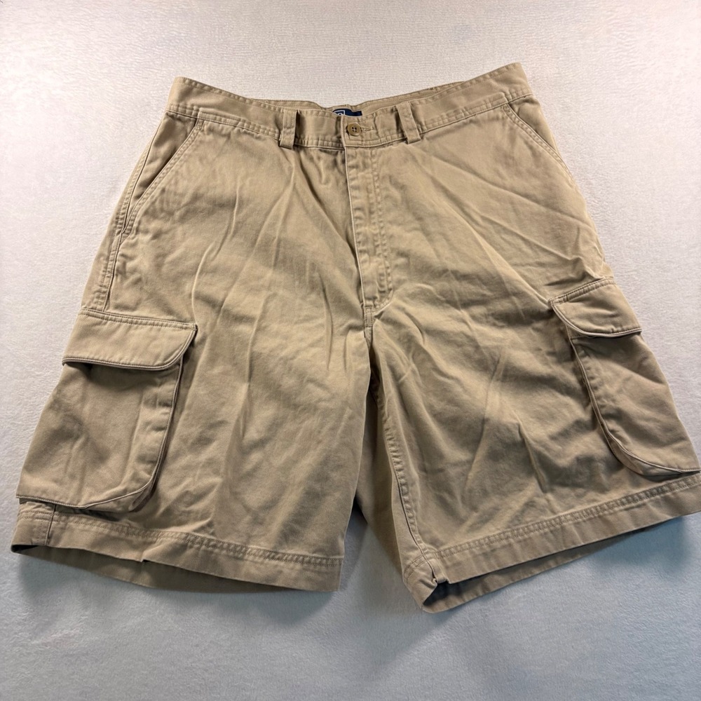 Polo Ralph Lauren Mens Khaki Tan Chino Cargo Shorts 100% Cotton RN 41381 Size 33